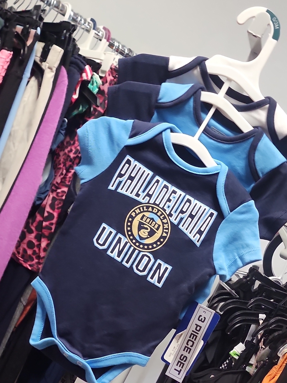 Philadelphia Union Infant Bodysuit Set - Navy & Light Blue - 3 Piece - Picture 2 of 5